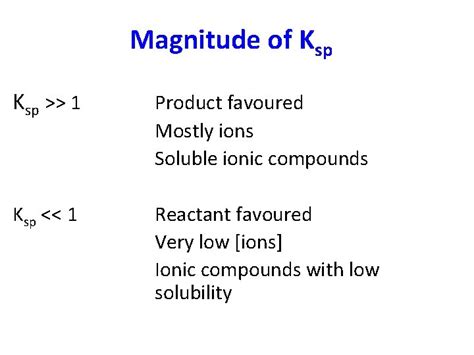 Solubility Equilibrium The Solubility Product Constant Most Salts