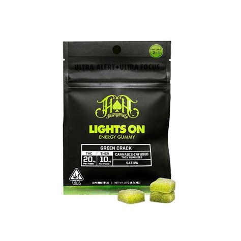 Lights On Green Crack Heavy Hitters Gummy Jane