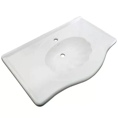 Bacha Marmolina Real Blanco 80 Cm Curva Vanitory No Fibra Envío gratis