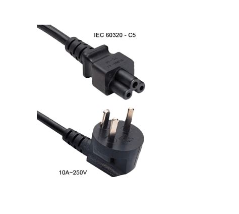 Netzanschlußleitung Mit Gewinkelter Dänemark Stecker Auf Iec 60320 C5