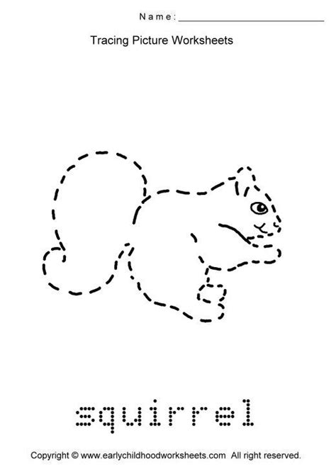 Trace Animals Images As To Print This Worksheet Click Tracing