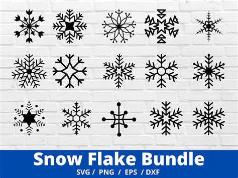 Snowflake Svg Bundle Flake Winter Svg Christmas Svg Winter Etsy