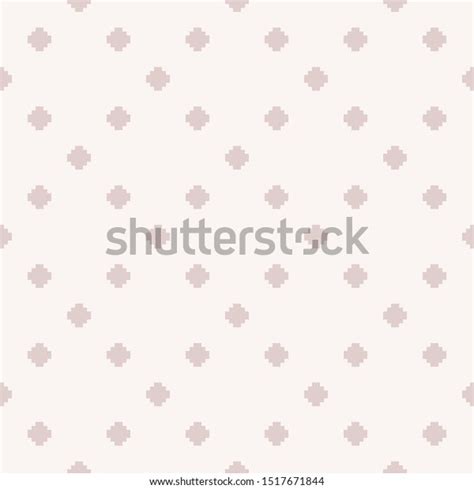 Vector Minimalist Floral Geometric Seamless Pattern Stock Vector