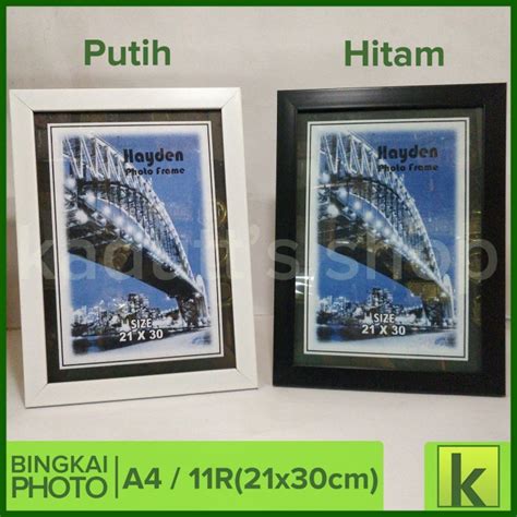 Jual A4 Minimalis 21x30 Cm Bingkai Pigura Frame Foto 11R Hitam