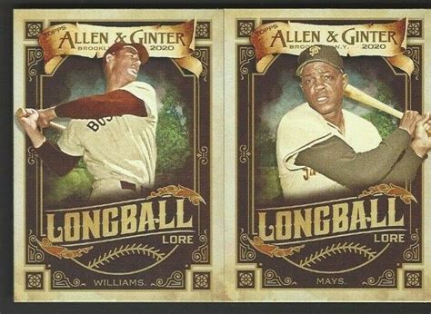 Topps Allen Ginter Longball Lore Complete Your Set Ebay