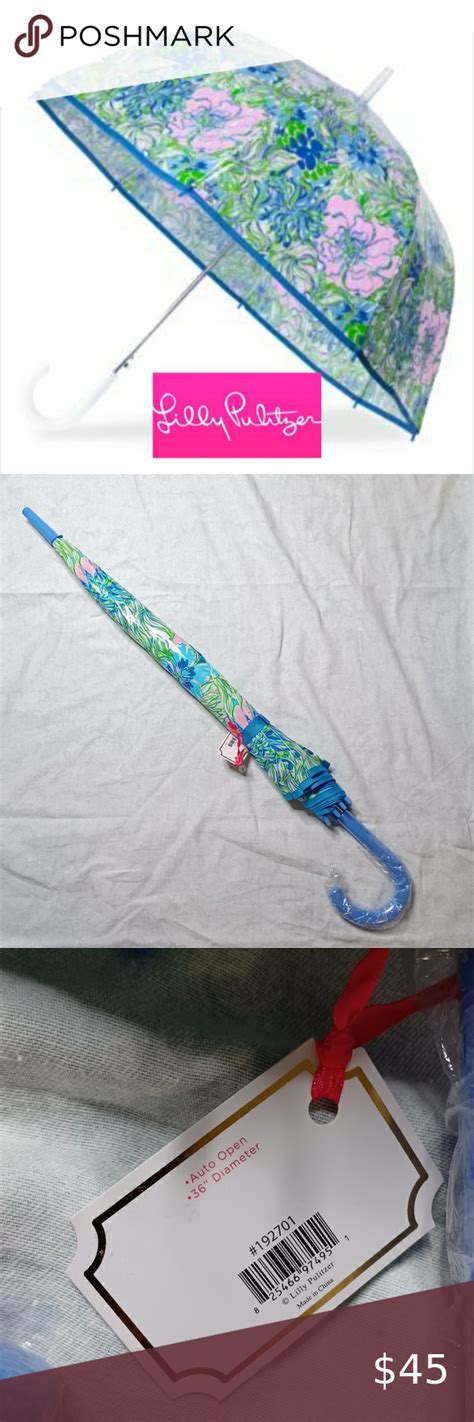 Lilly Pulitzer Pulitzer Print Clear Vinyl Umbrella Clear Vinyl