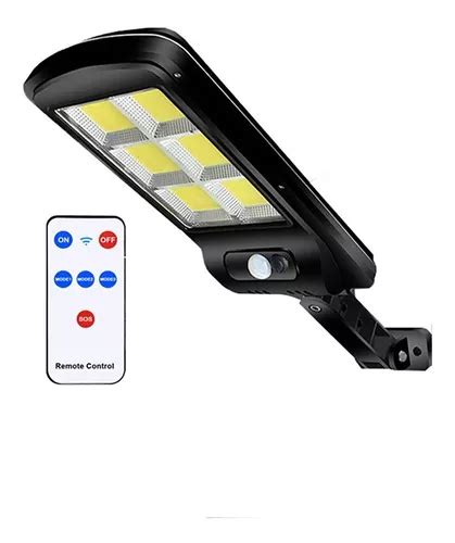 L Mpara Solar Led Pared Sensor Modos Control Remoto Color Negro