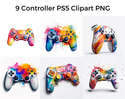 10 Game Controller Clipart High Quality S Digital Download Ps5