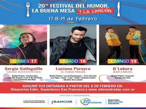 Grilla De Artistas Y Precio De Entadas Del Festival Del Humor La