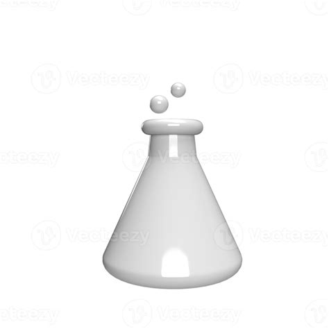 Erlenmeyer D Model Cartoon Style Render Illustration Png