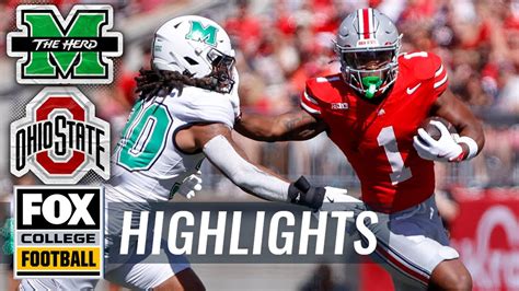 Marshall Thundering Herd Vs No Ohio State Buckeyes Highlights Fox