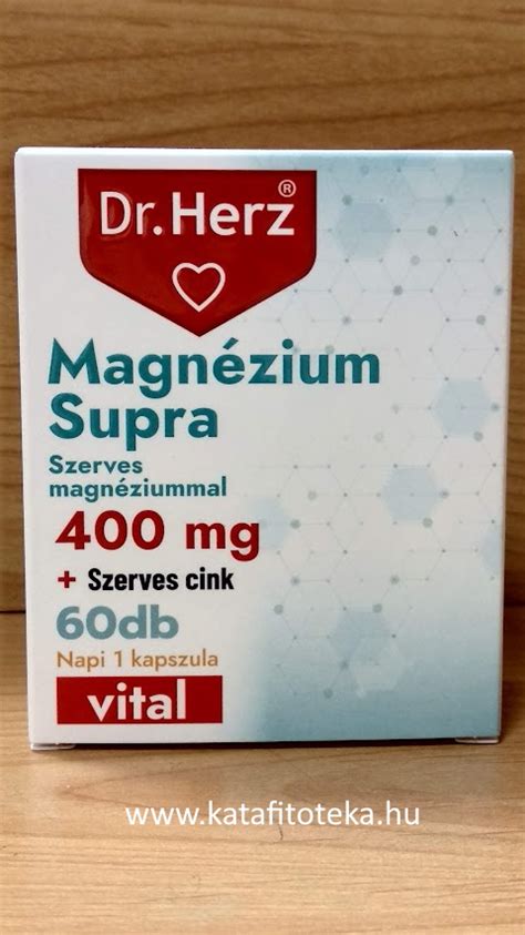 Immunerősítők vitaminok DR HERZ MAGNÉZIUM 400 SUPRA KAPSZULA