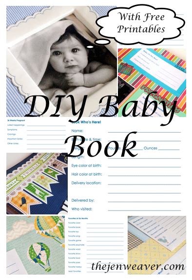 Diy Baby Book With Free Printables Baby Book Pages Baby Scrapbook