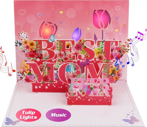 Amazon Fitmite Mother S Day Card Music Lights Happy Mothers