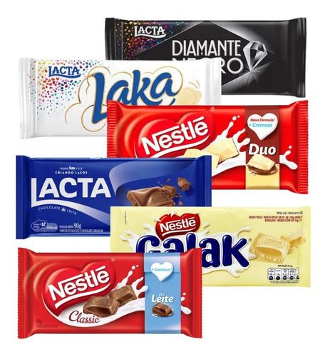 Kit 10 Chocolates Barra Lacta And Nestlé 90g Mais Famosos Mercadolivre