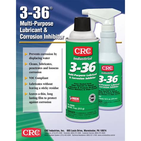 Crc 3 36 Multi Purpose Lubricant And Corrosion Inhibitor Buy Online Size Gal Oz 1 Gallon