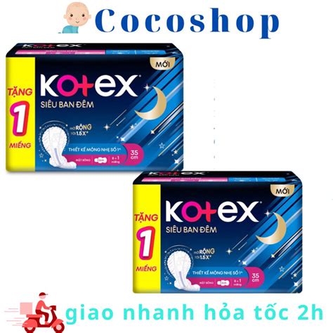 bang ve sinh ban dem kotex mat bong cm   mieng shopee viet nam