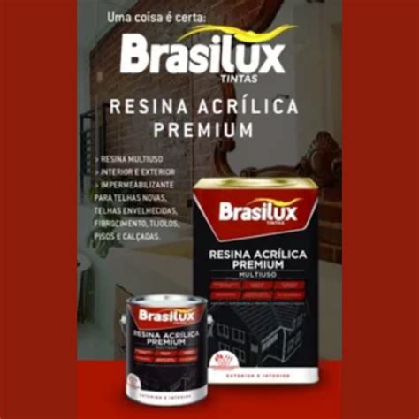 Resina Acrílica Incolor Base De Água 18 Litros Brasilux Loja do