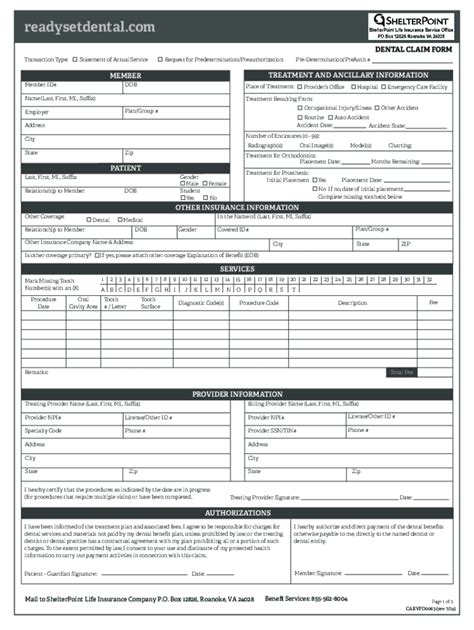 Fillable Online Prudential Member Dental Claim Form Fax Email Print