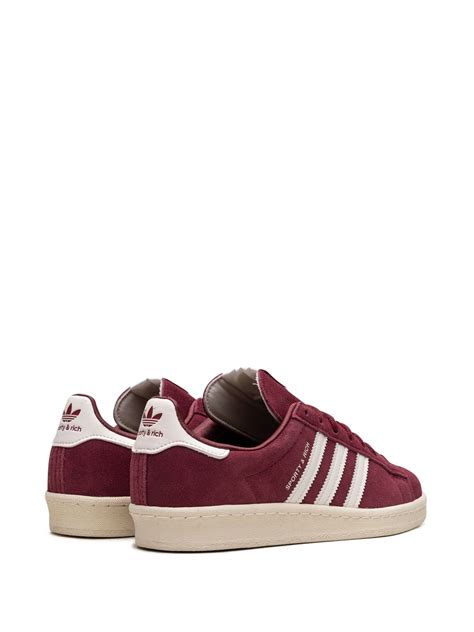 Adidas Campus S Sporty Rich Merlot Cream Sneakers Red