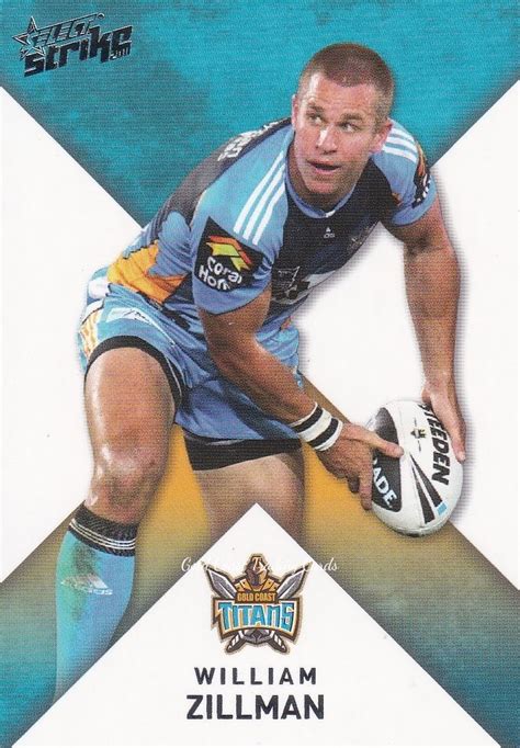 Nrl Strike Common Card Base William Zillman Gold Coast