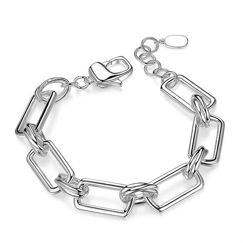 Link Chain Bracelet In White Gold Jewepiter