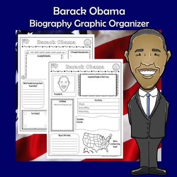 Barack Obama President Biography Research Graphic Organizer TpT