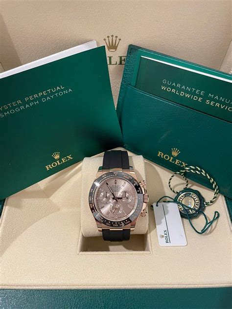 Rolex Daytona Rose Gold Sundust With Factory Baguette Diamonds Luxury