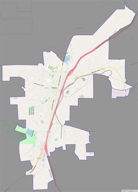 Map of Yreka city - Thong Thai Real