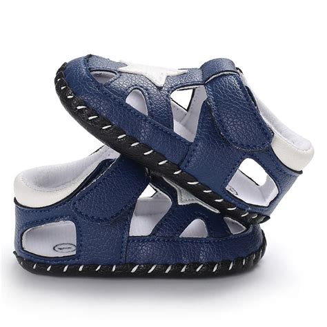 Baby Boy Shoes Soft Sole Non Slip Pu Leather Sandal Prewalker For