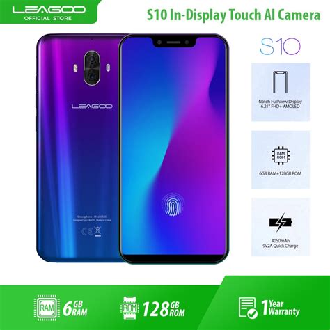 Leagoo S10 6 21 4G Android 8 1 6GB RAM 128GB ROM Twilight Shopee