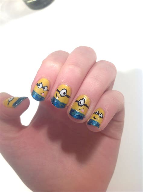 Minion Nail Art Minion Nail Art Minion Nails Nail Art