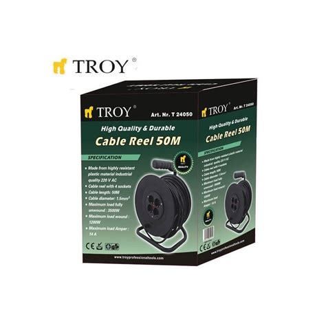 Cable Reel 50m Troy 24050 Power Tools SUNEUROPA