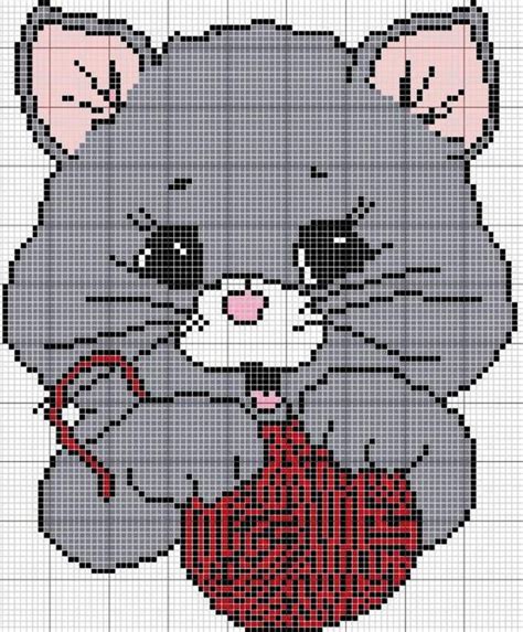 Ponto Cruz da Rê Cross stitch animals Cat pattern Cat cross stitch