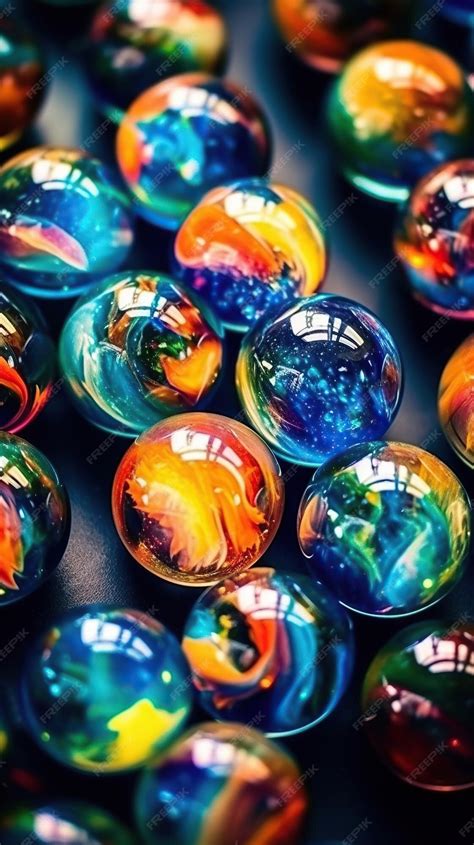 Premium Ai Image Illustration Of Glass Marbles Background Ai Generated