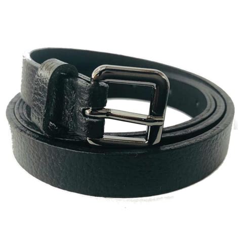 Cinto De Couro Preto Fino 1 5 Cm Cintos Exclusivos Feminino