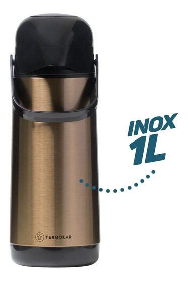 Garrafa T Rmica Press O Inox Cobre Litro Caf Ch Termolar