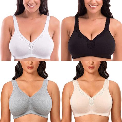 Womens Minimizer Wireless Cotton Plus Size Full Coverage Unlined