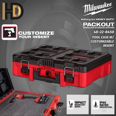 Milwaukee PACKOUT Tool Case W Customizable Insert 48 22 8450 Lazada