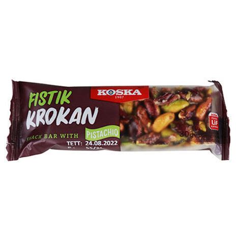 Koska Snack Bar W Pistachio Fistikli Krokan 30g Online Food And Grocery Store Bakkal