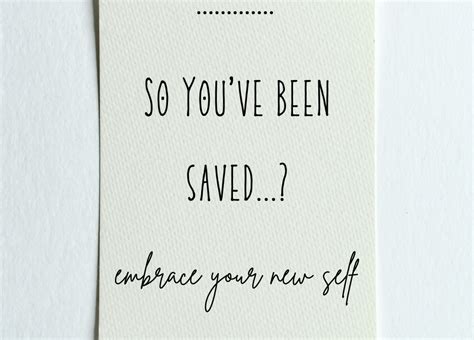 So You Ve Been Saved Embrace Your New Self Bayfield Church Of Christ