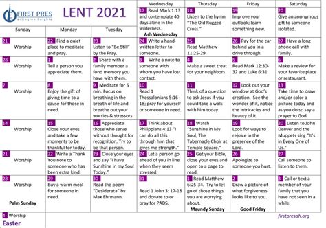 Lent Calendar 2023 Catholic - Printable Calendars AT A GLANCE