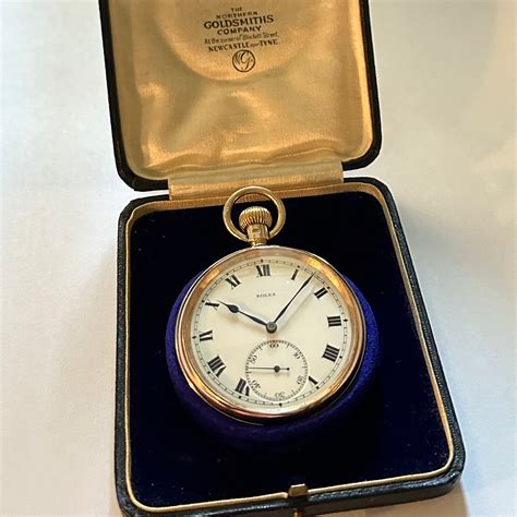 Rolex Solid 9k Gold Mans Pocket Watch Ashton Blakey Vintage Watches