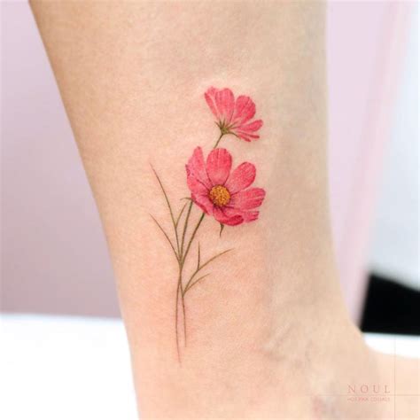 Cosmos Flower Tattoo