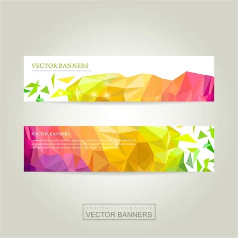 Banner De Fondo Geom Trico Colorido Abstracto Vector Premium