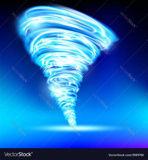 Tornado consisting of blue flame Royalty Free Vector Image