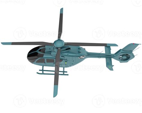 Helicopter isolated on transparent background. 3d rendering ...