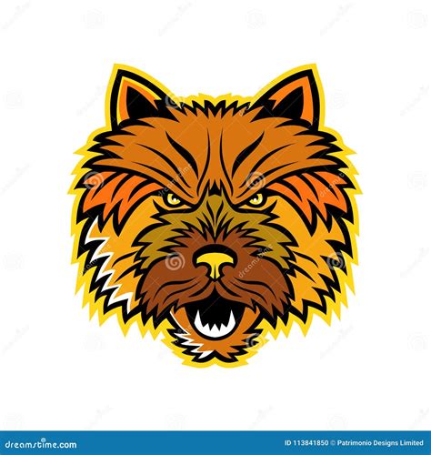 Norwich Terrier Mascot Front Stock Illustration - Illustration of