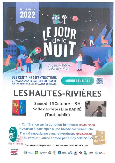 affiche le jour de la nuit Communauté de Communes Vallées et Plateau