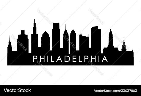 Philadelphia skyline silhouette Royalty Free Vector Image